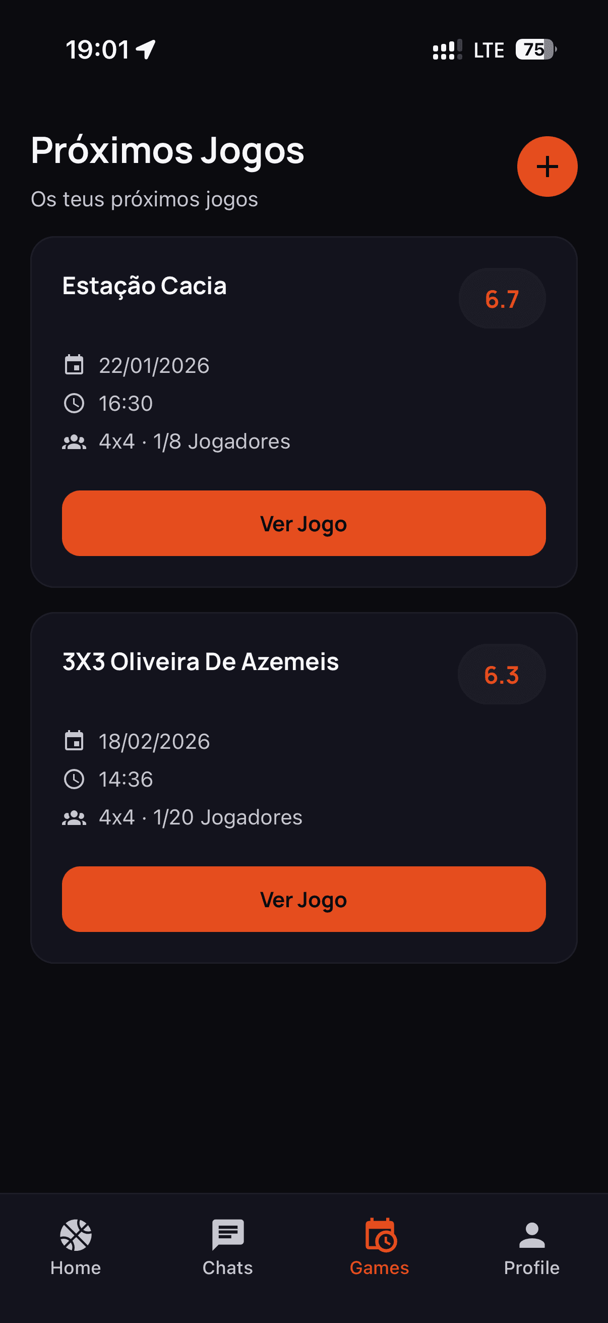 Games Screen